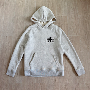 chrome hearts ch logo fleece hoodie